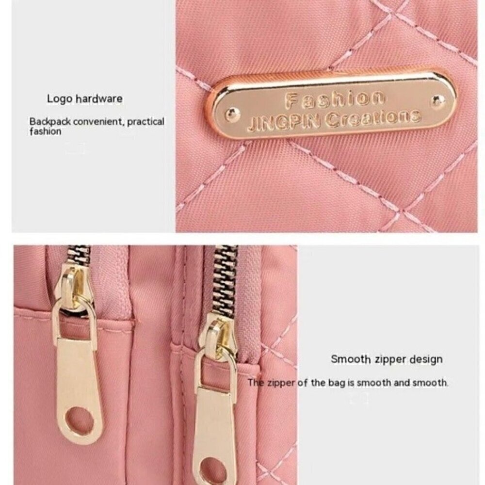 Women's Crossbody Shoulder Bag Sling Bags Chest Fanny Packs Backpack Pink - Picture 10 of 13